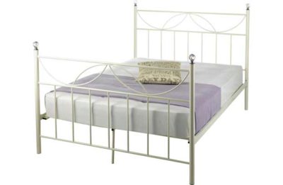 HOME Crystal Kingsize Bed Frame - Ivory